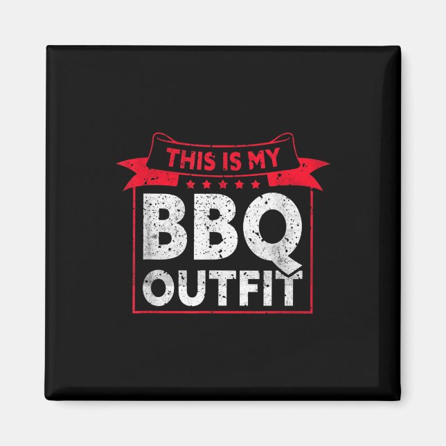 Aimant C'Est Mon Coin Barbecue _ Barbecue Viande Grill Dr (Devant)