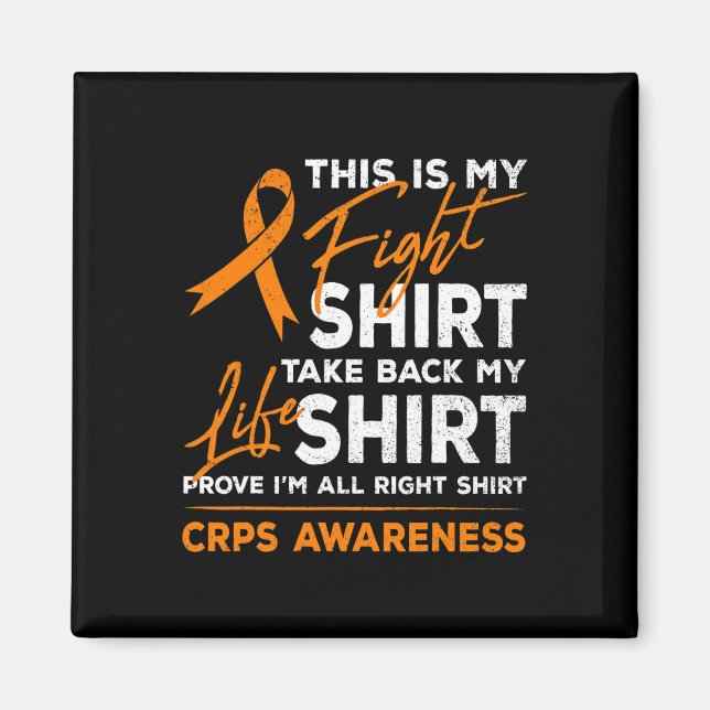 Aimant C'est mon combat RSD Sensibilisation CRPS Orange R (Devant)