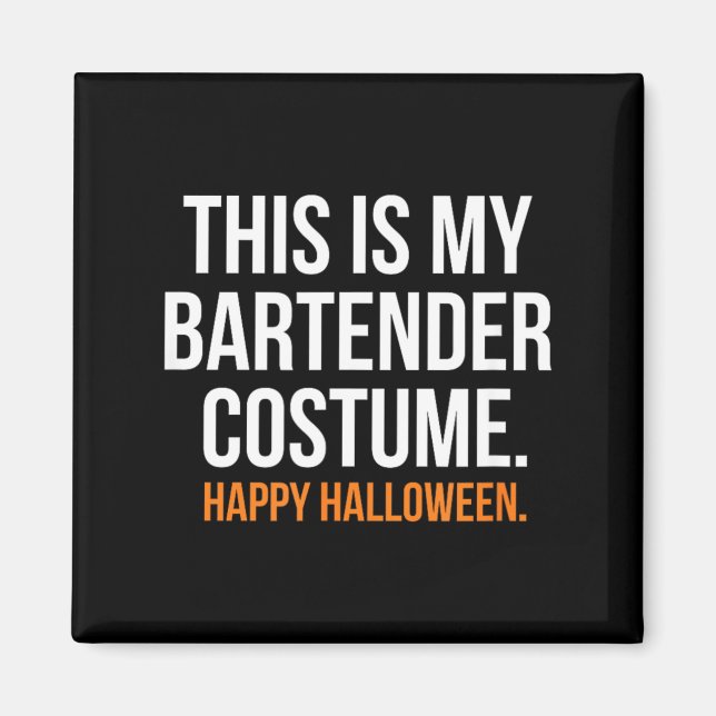 Aimant C'est mon costume de barman drôle Halloween (Devant)