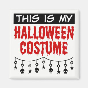 Aimant C'est mon costume d'Halloween crânes étoiles