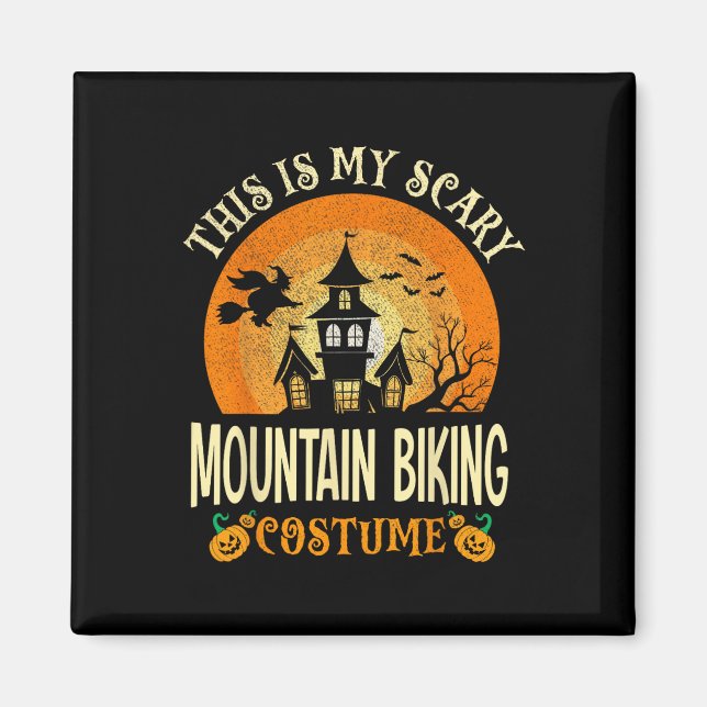 Aimant C'Est Mon Costume Vélo Montagne Effrayant Hallowee (Devant)
