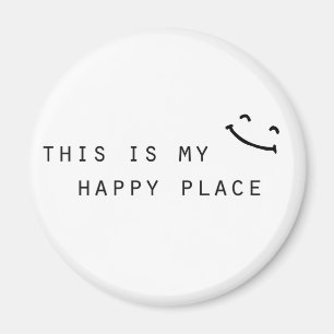 Aimant c'est mon endroit heureux design simple moderne