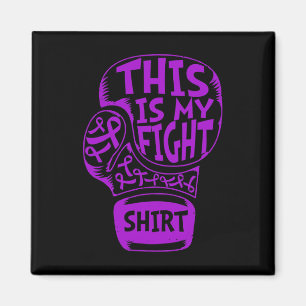 Aimant C'Est Mon Gant De Ruban Violet De Fibromyalgie De