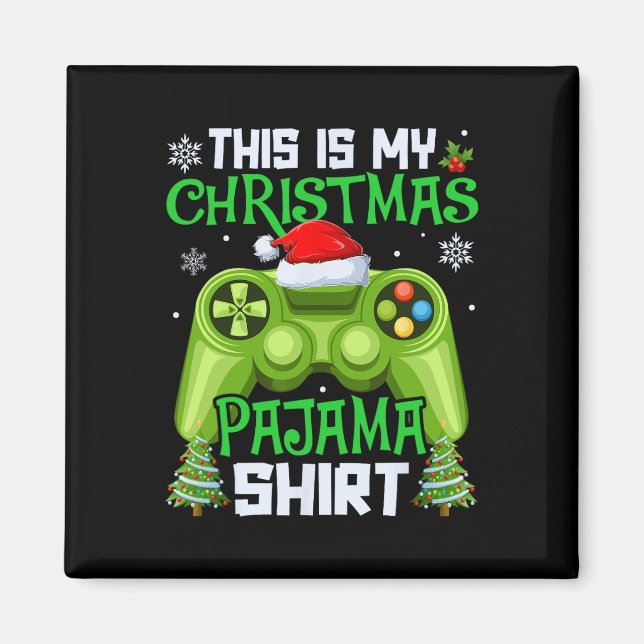 Aimant C'Est Mon Jeu Vidéo De Pajama De Noël Gamer Men B (Devant)
