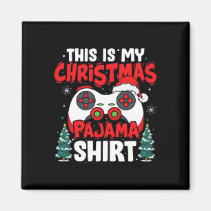 Aimant C'Est Mon Jeu Vidéo Pajama De Noël Gamer Boys