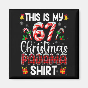 Aimant C'est mon maillot de pyjama de Noël 67 drôle de mè