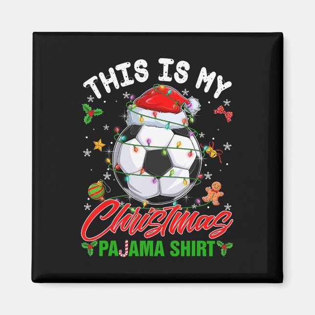 Aimant C'est mon maillot de pyjama de Noël Chapeau de Pèr (Devant)