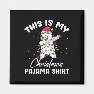 Aimant C'est Mon Ours Polaire De Pyjama De Noël Amusant F