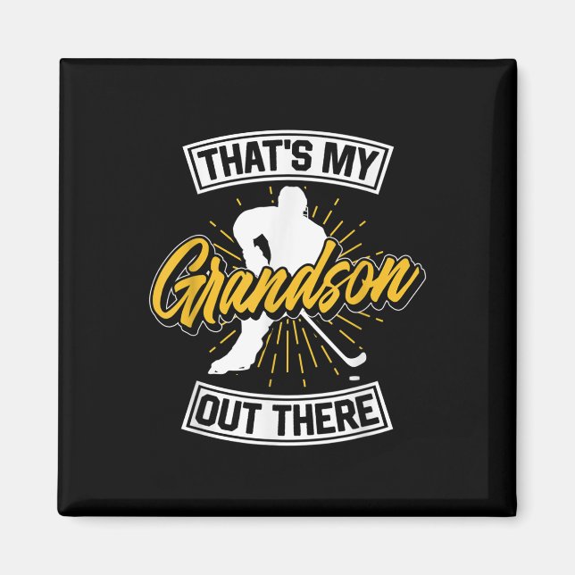 Aimant C'est mon petit-fils là-bas Athlète de hockey sur  (Devant)