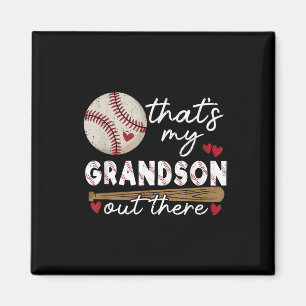 Aimant C'Est Mon Petit-Fils Là-Bas De Baseball Grand-Mère