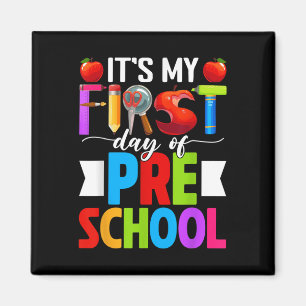 Aimant C'est mon premier jour de préscolaire rentrée scol