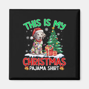Aimant C'Est Mon Pyjama De Noël Amoureux de les chiens Da