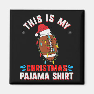Aimant C'est mon pyjama de Noël Fun fan de football de No