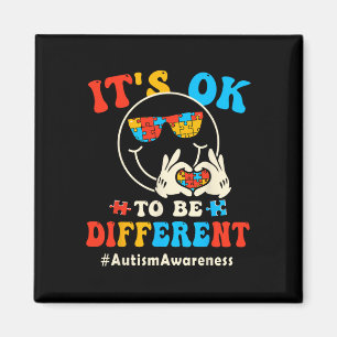 Aimant C'est Ok Pour Différent Autisme Groovy Sourire Vis