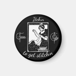 Aimant "C'est pas pour Stitch'n"