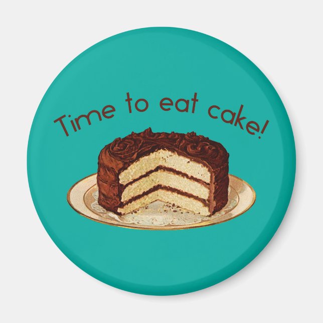 Aimant C'est temps de manger du gâteau (Devant)