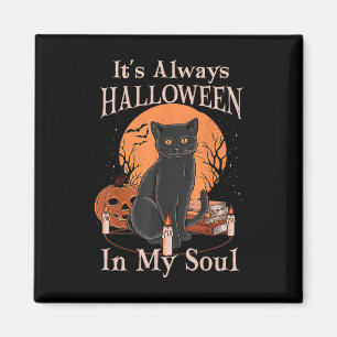 Aimant C'est toujours Halloween dans mon âme Citrouille C