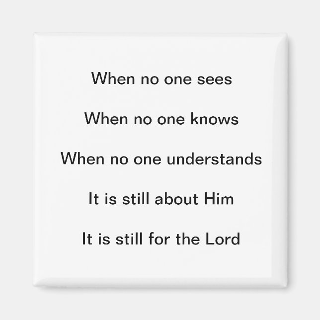 Aimant C'Est Toujours Pour Le Seigneur (Devant)