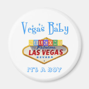 Aimant C'est un faire-part de bébé de Vegas de GARÇON 