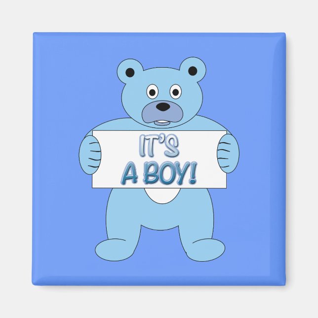 Aimant C'est Un Garçon Bleu Ours (Devant)