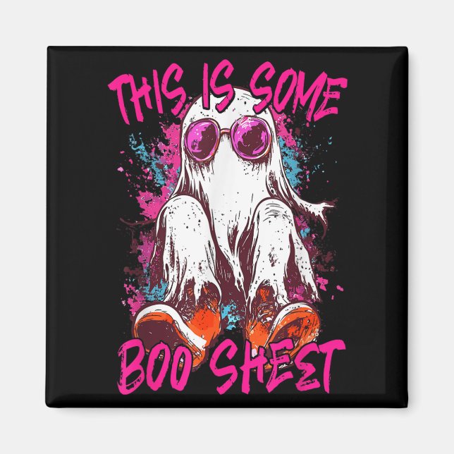 Aimant C'Est Un Peu De Feuille De Boite Ghost Retro Hallo (Devant)