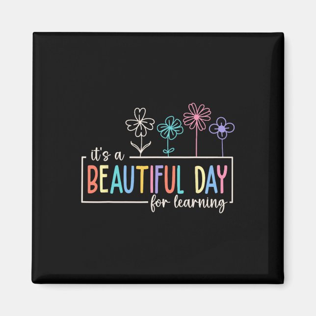 Aimant C'est une belle journée pour apprendre aux élèves  (Devant)