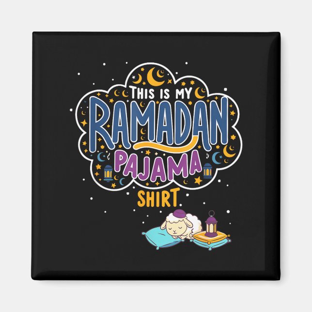 Aimant C'est une chemise de pyjama ramadan mouton drôle e (Devant)