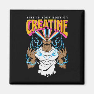 Aimant C'Est Votre Corps Sur Creatine Exercice Gym Annive