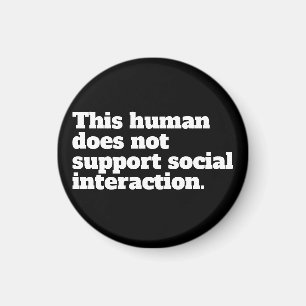 Aimant Cet être humain ne soutient pas l'interaction soci