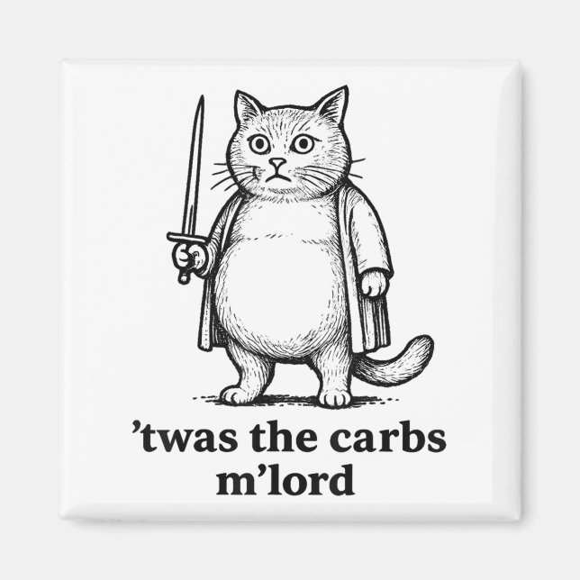 Aimant C'Était Carbs Mlord Mème Cadeau Hommes Femmes Enfa (Devant)