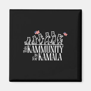 Aimant Cette communauté est pour Kamala Patriotic Cats Am