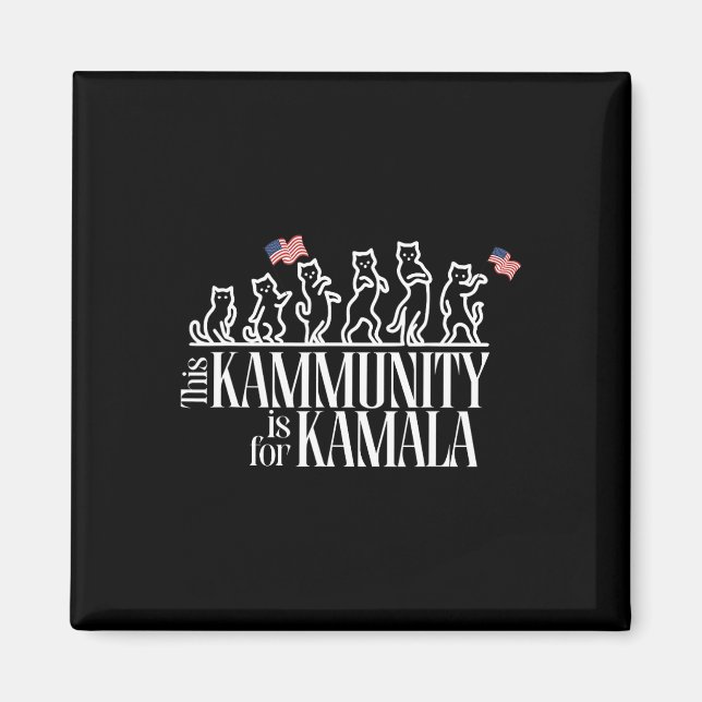 Aimant Cette communauté est pour Kamala Patriotic Cats Am (Devant)