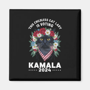 Aimant Cette Femme-Chat Sans Enfant Vote Kamala