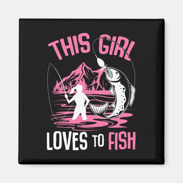 Aimant Cette Fille Aime Pêcher Les Filles De Pêche (Devant)