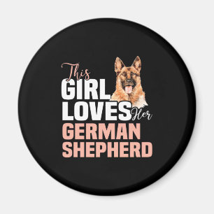 Aimant Cette Fille Aime Son Berger Allemand