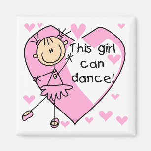 Aimant Cette fille peut danser le T-shirts et les cadeaux