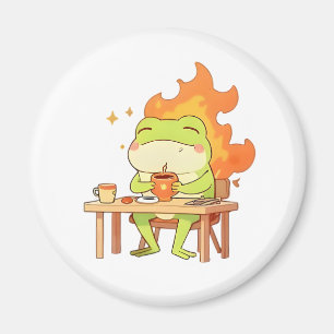 Aimant Cette grenouille kawaii drôle de design