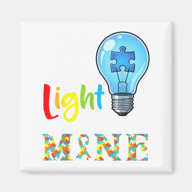 Aimant Cette petite lumière de la mienne Autisme Sensibil (Devant)