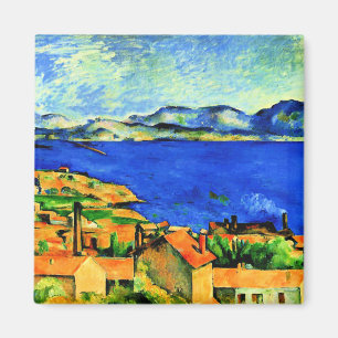 Aimant Cezanne - Golfe de Marseille, célèbre peinture,