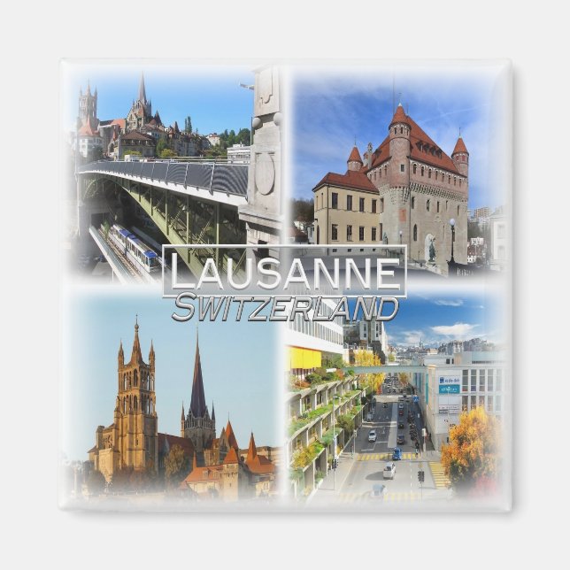 Aimant CH0287 Europe, Suisse, Lausanne, Frigo (Devant)