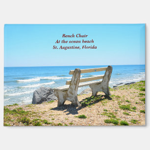 Aimant Chaise banc surplombant l'océan