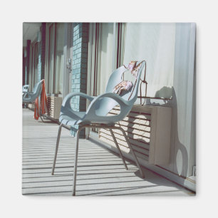 Aimant Chaises en dehors des chambres d'hôtel de plage