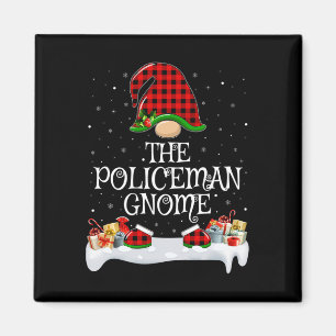Aimant Châle Rouge assorti à carreaux Buffalo Gnome Polic