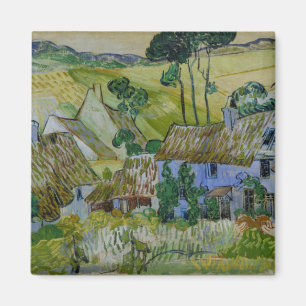 Aimant Chalets De Chalet vintage Van Gogh Sur Une Colline