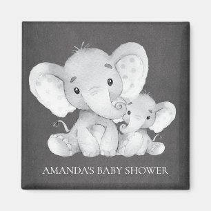 Aimant Chalkboard Elephant Baby shower Favoriser l'aimant