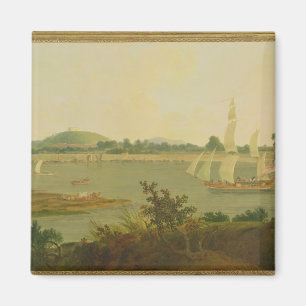 Aimant Chaloupe naviguant en bas du Gange après le fort