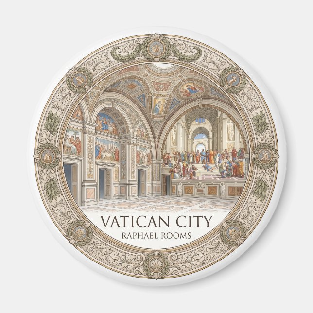 Aimant Chambres de Raphaël Cité du Vatican (Devant)