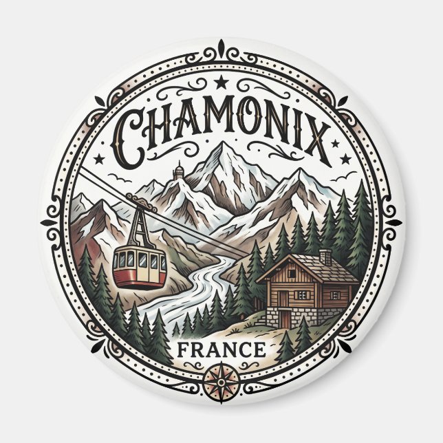 Aimant Chamonix France (Devant)