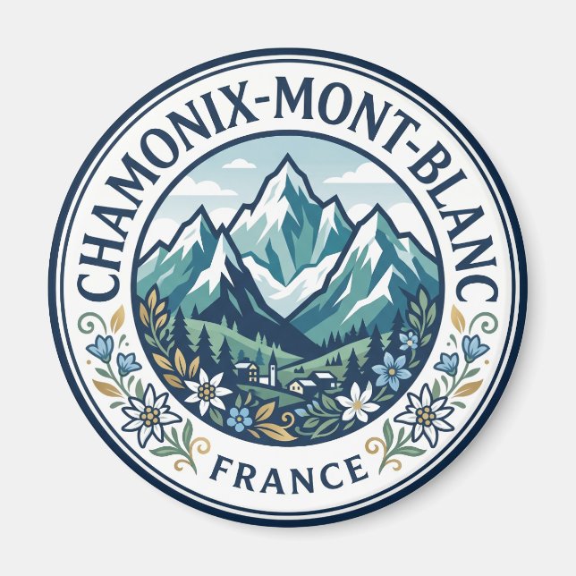 Aimant Chamonix-Mont-Blanc France (Devant)