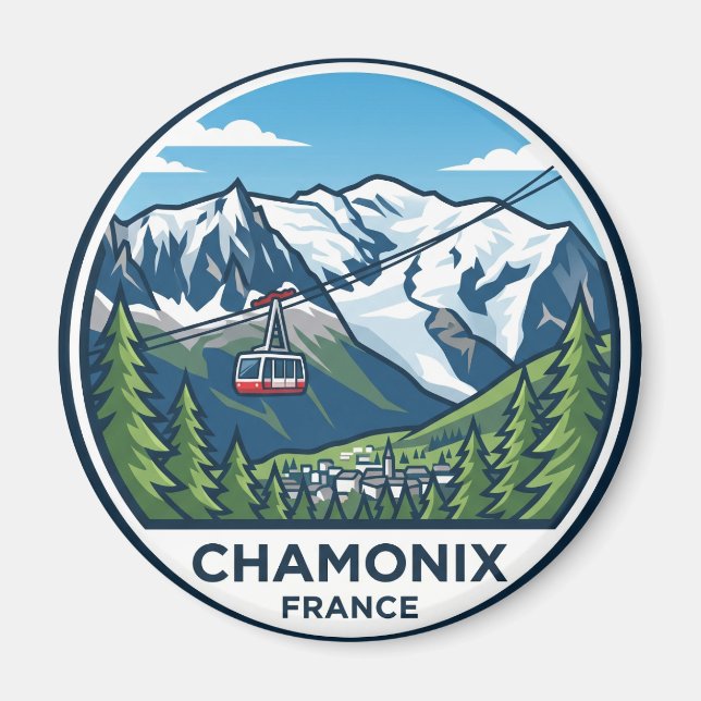 Aimant Chamonix Mont-Blanc France (Devant)
